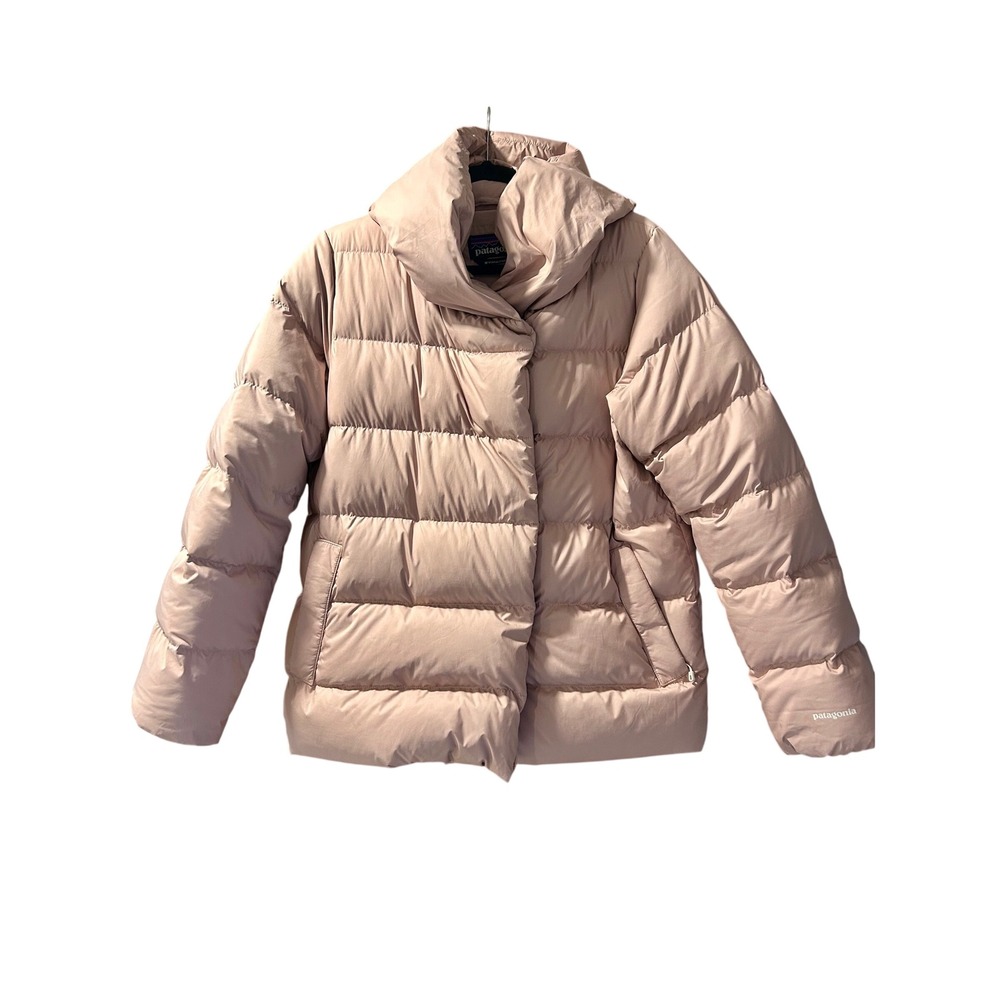Patagonia Womens Silent Down Jacket Dusty Rose Pink Puffer Coat Medium 27935